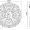 SPAL® 14.00" Electric Fan Puller Style High Performance 1864CFM 10-blade curved style blade 30102042 - Image 2