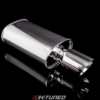 K-Tuned Universal Muffler - Polished / Long (Center Inlet / Outlet) 3" KTD-MFL-30S